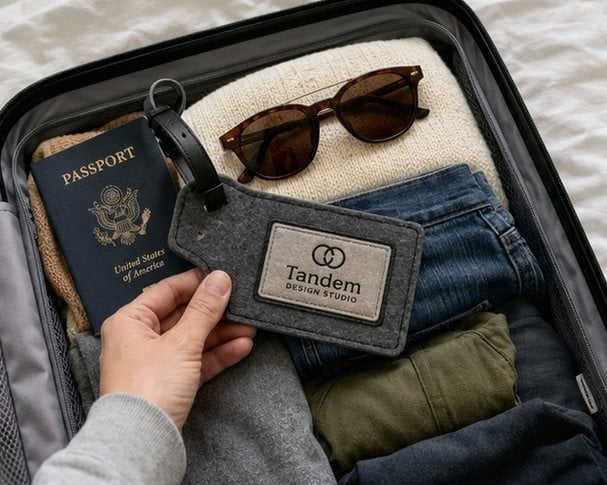 Custom printed luggage tags in bulk