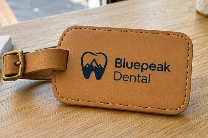 Vegan Leather Luggage Tags